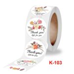 10 Uds flor decorada a mano gracias sellado pegatina regalo sobre decoración pegatina, K-103 Stickers - Imagen 3