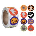 10 PCS Pegatinas de Halloween Decoración de regalos Etiquetas de embalaje de pasteles para hornear, 2.5cm / 1 Inch
