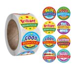10 Uds. De pegatinas redondas de colores para niños en edad escolar, embalaje de sobre de regalo, pegatinas de agradecimiento, A-122 Stickers