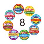 10 Uds. De pegatinas redondas de colores para niños en edad escolar, embalaje de sobre de regalo, pegatinas de agradecimiento, A-122 Stickers - Imagen 4