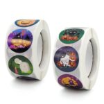 10 pegatinas de juguete para niños de Halloween, decoración de regalo, pegatinas de sellado para regalo, 2.5cm / 1 Inch - Imagen 3