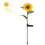 Girasol solar Decoración Luz LED Jardín Césped Paisaje Luz, Single Head