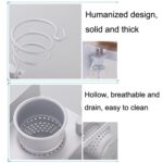Estante de secador de pelo dorado de aluminio espacial, With Toothbrush Holder - Imagen 4