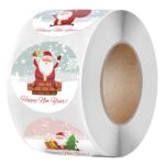 Etiqueta de regalo autoadhesiva de la etiqueta engomada de Papá Noel de Navidad, LG-210922-38-005 - Imagen 2