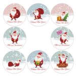 Etiqueta de regalo autoadhesiva de la etiqueta engomada de Papá Noel de Navidad, LG-210922-38-005 - Imagen 4