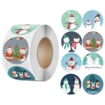 Muñeco de nieve Navidad pegatina regalo decoración regalo sellado pegatinas, LG-210922-38-001