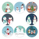 Muñeco de nieve Navidad pegatina regalo decoración regalo sellado pegatinas, LG-210922-38-001 - Imagen 4