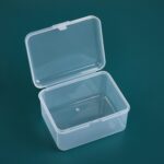20 PCS Caja de plástico rectangular Transparente Papelería Caja de almacenamiento PP Herramienta Piezas Accesorios Caja