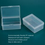 20 PCS Caja de almacenamiento transparente rectangular Caja de envasado universal de plástico con piezas de cubierta Accesorios Caja de almacenamiento - Imagen 5