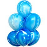 100 PCS Globo de látex de ágata de 10 pulgadas Globo decorativo para fiestas de bodas, Azul, Verde, Rojo, Negro, Púrpura, Mixed Color, Naranja