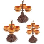 Estante de almacenamiento decorativo con soporte para cuenco de aperitivos de calabaza de Halloween, estilo:, Three Cups Set, Four Cups Set, Six Cups Set - Imagen 2
