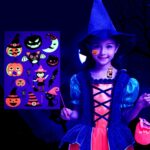 5 uds. Pegatina de transferencia de agua fluorescente para niños de Halloween, pegatina de tatuaje de Animal de dibujos animados, WSYG01, WSYG02, WSYG03, WSYG04 - Imagen 3