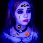 5 uds. Pegatina de transferencia de agua fluorescente para niños de Halloween, pegatina de tatuaje de Animal de dibujos animados, WSYG01, WSYG02, WSYG03, WSYG04 - Imagen 4