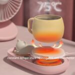 Posavasos de temperatura de aislamiento térmico inteligente para el hogar posavasos de calentamiento de calefacción de escritorio para dormitorio y oficina, enchufe de EE. UU. - Imagen 5