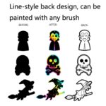 GG-24 Niños Colorido Halloween Scratch Painting Set DIY Adornos divertidos Holiday Scratch Painting Paper, 24 PCS / Set - Imagen 3