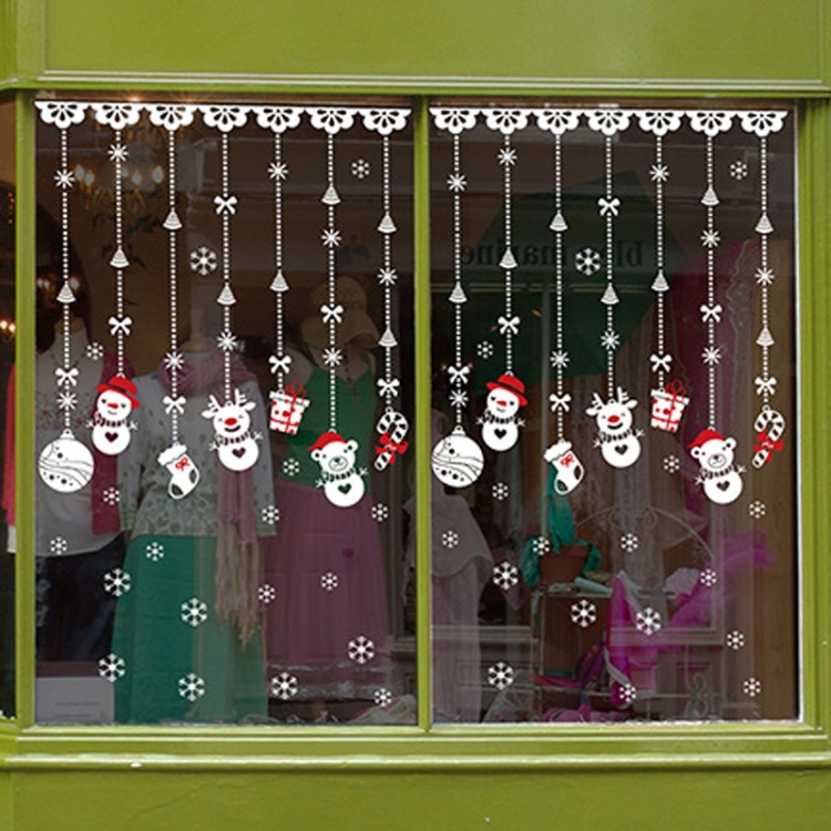 TBD0597789701A.jpg 2 juegos de adornos navideños de muñeco de nieve para puerta de vidrio, pegatina electrostática para ventana, Snowman Sticker - Imagen 1