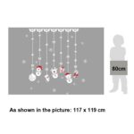 2 juegos de adornos navideños de muñeco de nieve para puerta de vidrio, pegatina electrostática para ventana, Snowman Sticker - Imagen 2