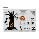 3 juegos de pegatinas de decoración de Halloween, lámpara de calabaza, pegatinas electrostáticas fantasma de araña, estilo:, BQ040ABCD-50-51 - Imagen 3