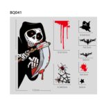 3 juegos de pegatinas de decoración de Halloween, lámpara de calabaza, pegatinas electrostáticas fantasma de araña, estilo:, BQ41-42-43-44-47-48 - Imagen 2