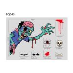 3 juegos de pegatinas de decoración de Halloween, lámpara de calabaza, pegatinas electrostáticas fantasma de araña, estilo:, BQ41-42-43-44-47-48 - Imagen 4