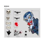 3 juegos de pegatinas de decoración de Halloween, lámpara de calabaza, pegatinas electrostáticas fantasma de araña, estilo:, BQ41-42-43-44-47-48 - Imagen 5