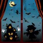 3 juegos de pegatinas de decoración de Halloween, lámpara de calabaza, pegatinas electrostáticas fantasma de araña, estilo:, BQ049 + 050 + 052