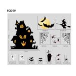 3 juegos de pegatinas de decoración de Halloween, lámpara de calabaza, pegatinas electrostáticas fantasma de araña, estilo:, BQ049 + 050 + 052 - Imagen 3