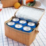 Fiambrera térmica aislada portátil Lona de imitación de ratán Bolsa de almuerzo Contenedor de picnic - Imagen 5
