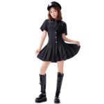 8331 traje de mujer policía con lazo de algodón, conjunto de uniforme de discoteca y Bar de Halloween, S - Imagen 3