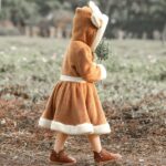 PS4509 Navidad Coral Fleece Animal Disfraz Navidad Elk Falda, S - Imagen 5