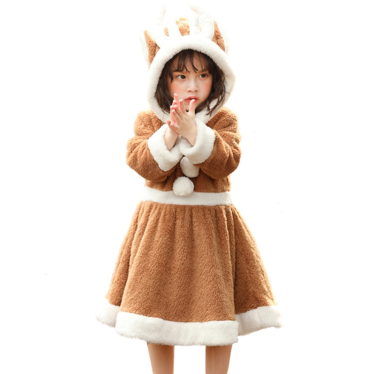 TBD0598342603A.jpg PS4509 Navidad Coral Fleece Animal Disfraz Navidad Elk Falda, M - Imagen 1