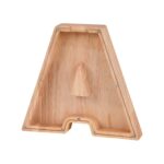 Hucha de madera con alfabeto inglés Hucha de acrílico transparente