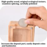 Hucha de madera con alfabeto inglés Hucha de acrílico transparente - Imagen 3