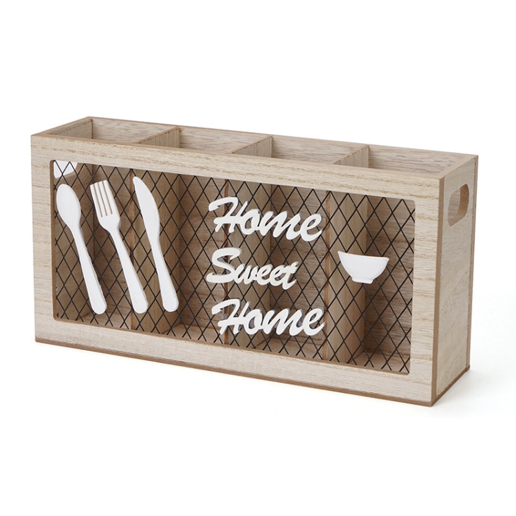 TBD0599740201A.jpg Caja de almacenamiento de cubiertos de vajilla de madera de cocina, Cutlery Storage Box - Imagen 1