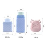 Bolsa de agua caliente de inyección de agua linda de dibujos animados de calentador de manos de silicona de invierno, Light Blue Beaver - Imagen 3