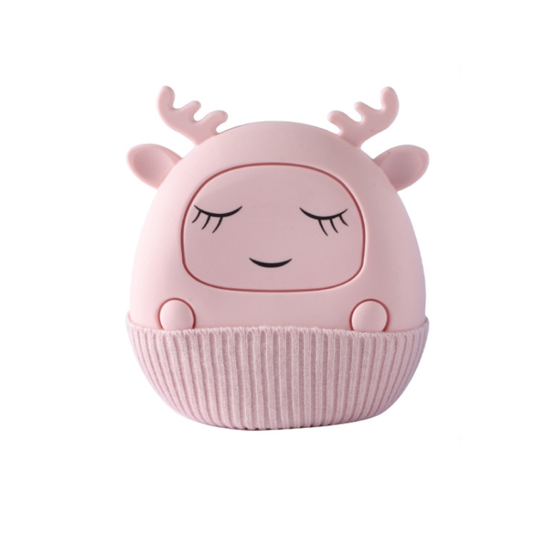 TBD0599953202.jpg Bolsa de agua caliente de inyección de agua linda de dibujos animados de calentador de manos de silicona de invierno, Pink Deer - Imagen 1