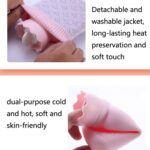 Bolsa de agua caliente de inyección de agua linda de dibujos animados de calentador de manos de silicona de invierno, Pink Deer - Imagen 4