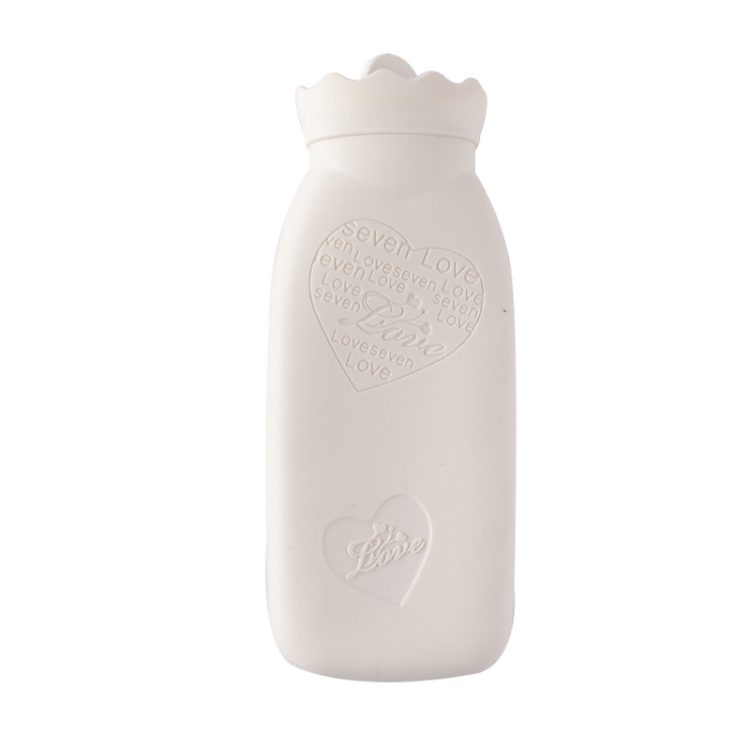 TBD0599953204.jpg Bolsa de agua caliente de inyección de agua linda de dibujos animados de calentador de manos de silicona de invierno, Beige Love - Imagen 1