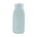 Bolsa de agua caliente de inyección de agua linda de dibujos animados de calentador de manos de silicona de invierno, Green Love