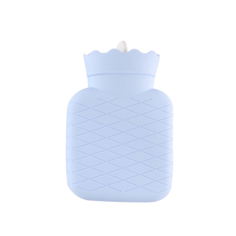 TBD0599953206.jpg Bolsa de agua caliente de inyección de agua linda de dibujos animados de calentador de manos de silicona de invierno, Light Blue Square - Imagen 1