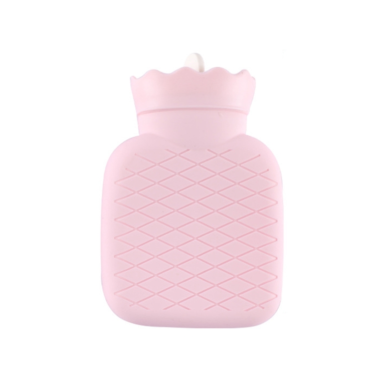 TBD0599953207.jpg Bolsa de agua caliente de inyección de agua linda de dibujos animados de calentador de manos de silicona de invierno, Pink Square - Imagen 1