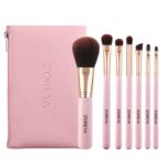 ZOREYA ZS744 Juego de brochas de maquillaje 7 en 1 Cepillo de herramientas de belleza, Pink + Bag