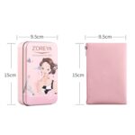 ZOREYA ZS744 Juego de brochas de maquillaje 7 en 1 Cepillo de herramientas de belleza, Pink + Bag - Imagen 3