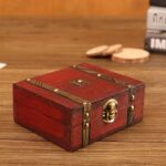 Joyero antiguo de madera con doble cinturón,Especificación:, With Password Lock - Imagen 3