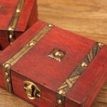 Joyero antiguo de madera con doble cinturón,Especificación:, With Password Lock - Imagen 4