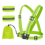 Traje de banda elástica reflectante Correr de noche Sitio de construcción Equipo reflectante de seguridad vial, Estilo:, 1 Strap+2 Arm Strap+Storage Bag