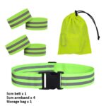 Traje de banda elástica reflectante Correr de noche Sitio de construcción Equipo reflectante de seguridad vial, Estilo:, 1 Belt+4 Arm Strap+Storage Bag - Imagen 2