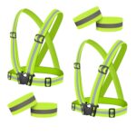 Traje de banda elástica reflectante Correr de noche Sitio de construcción Equipo reflectante de seguridad vial, Estilo:, 2 Strap+4 Arm Strap