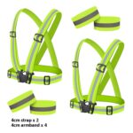 Traje de banda elástica reflectante Correr de noche Sitio de construcción Equipo reflectante de seguridad vial, Estilo:, 2 Strap+4 Arm Strap - Imagen 2
