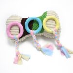 3 uds juguetes para mascotas TPR resistencia a mordeduras suministros para perros juguetes de tela de cuerda de algodón, Big Circle